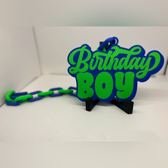 Birthday girl boy pink large chain thick plastic necklace pendant crown princess - Picture 9 of 9